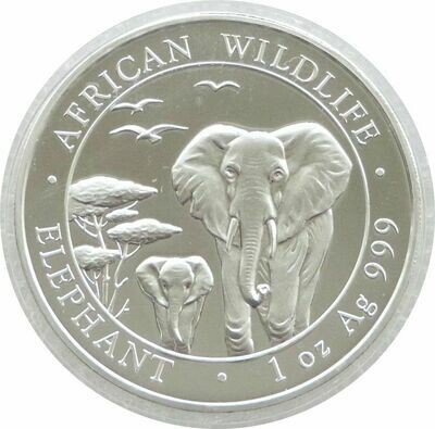 2015 Somalia Elephant 100 Shillings Silver 1oz Coin 2015 Somalia Elephant 100 Shillings Silver 1oz Coin