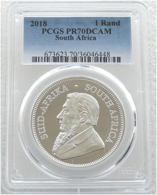 2018 South Africa Krugerrand Silver Proof 1oz Coin PCGS PR70 DCAM