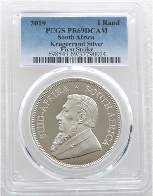 2019 South Africa Krugerrand Silver Proof 1oz Coin PCGS PR69 DCAM First Strike