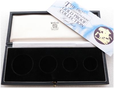1982 Royal Mint Sovereign Gold Proof 4 Coin Set Box Coa No Coins 1982 Royal Mint Sovereign Gold Proof 4 Coin Set Box Coa No Coins