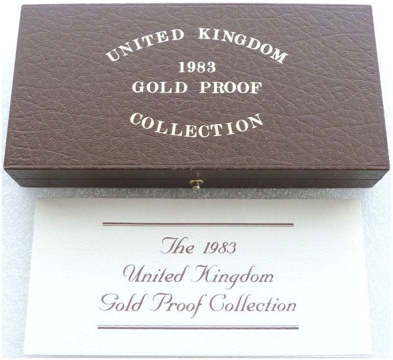 1983 Royal Mint Sovereign Gold Proof 3 Coin Set Box Coa No Coins