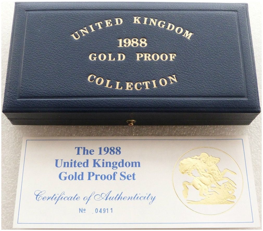 1988 Royal Mint Sovereign Gold Proof 3 Coin Set Box Coa No Coins 1988 Royal Mint Sovereign Gold Proof 3 Coin Set Box Coa No Coins
