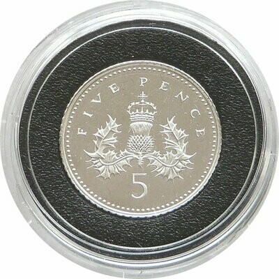 2006 Crowned Scottish Thistle 5p Silver Proof Coin 2006 Crowned Scottish Thistle 5p Silver Proof Coin