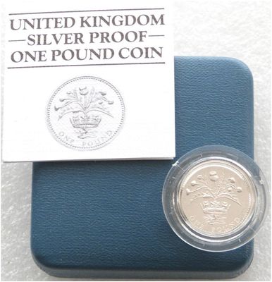 1984 Scottish Thistle £1 Silver Proof Coin Box Coa 1984 Scottish Thistle £1 Silver Proof Coin Box Coa