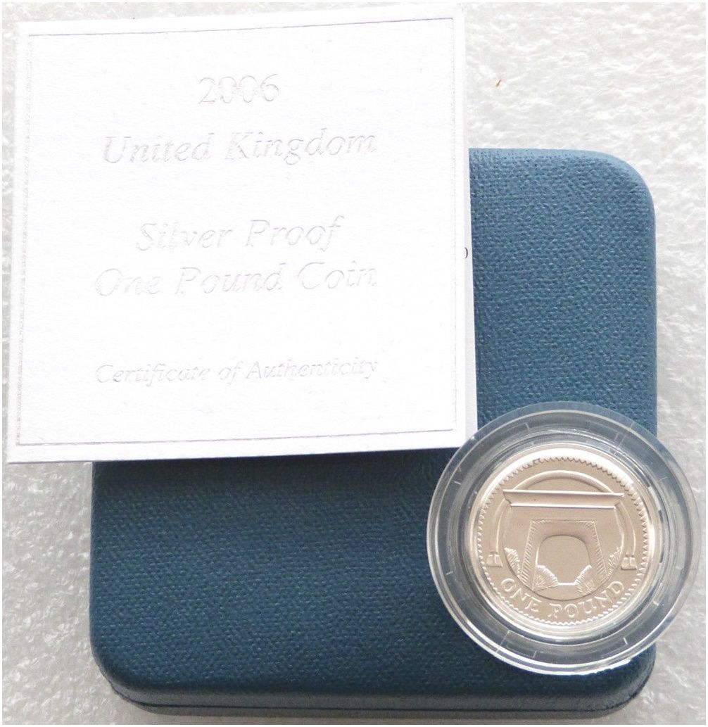 2006 Egyptian Arch Bridge £1 Silver Proof Coin Box Coa 2006 Egyptian Arch Bridge £1 Silver Proof Coin Box Coa
