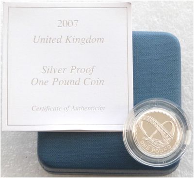2007 Gateshead Millennium Bridge £1 Silver Proof Coin Box Coa