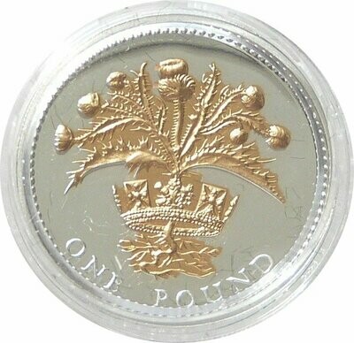2008 Scottish Thistle £1 Silver Gold Proof Coin 2008 Scottish Thistle £1 Silver Gold Proof Coin