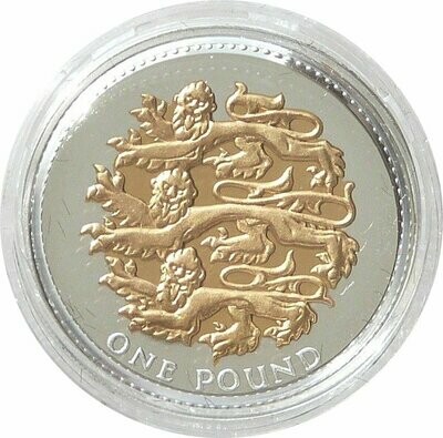 2008 Three Lions of England £1 Silver Gold Proof Coin 2008 Three Lions of England £1 Silver Gold Proof Coin