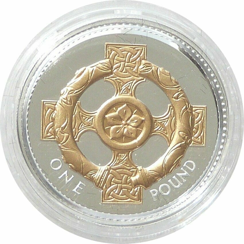 2008 Irish Celtic Cross £1 Silver Gold Proof Coin 2008 Irish Celtic Cross £1 Silver Gold Proof Coin
