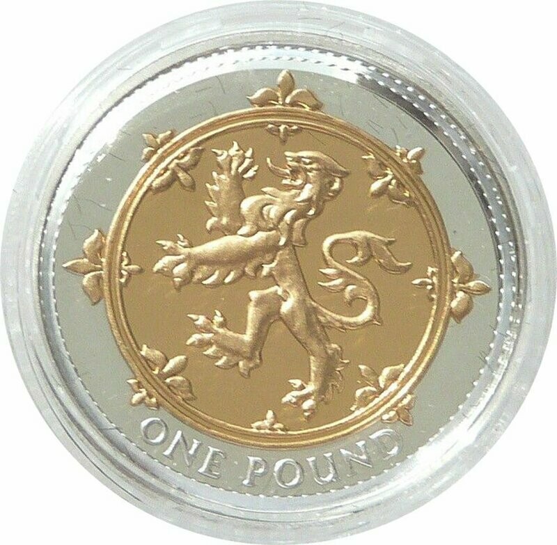 2008 Scottish Rampant Lion £1 Silver Gold Proof Coin 2008 Scottish Rampant Lion £1 Silver Gold Proof Coin
