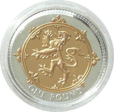 2008 Scottish Rampant Lion £1 Silver Gold Proof Coin 2008 Scottish Rampant Lion £1 Silver Gold Proof Coin