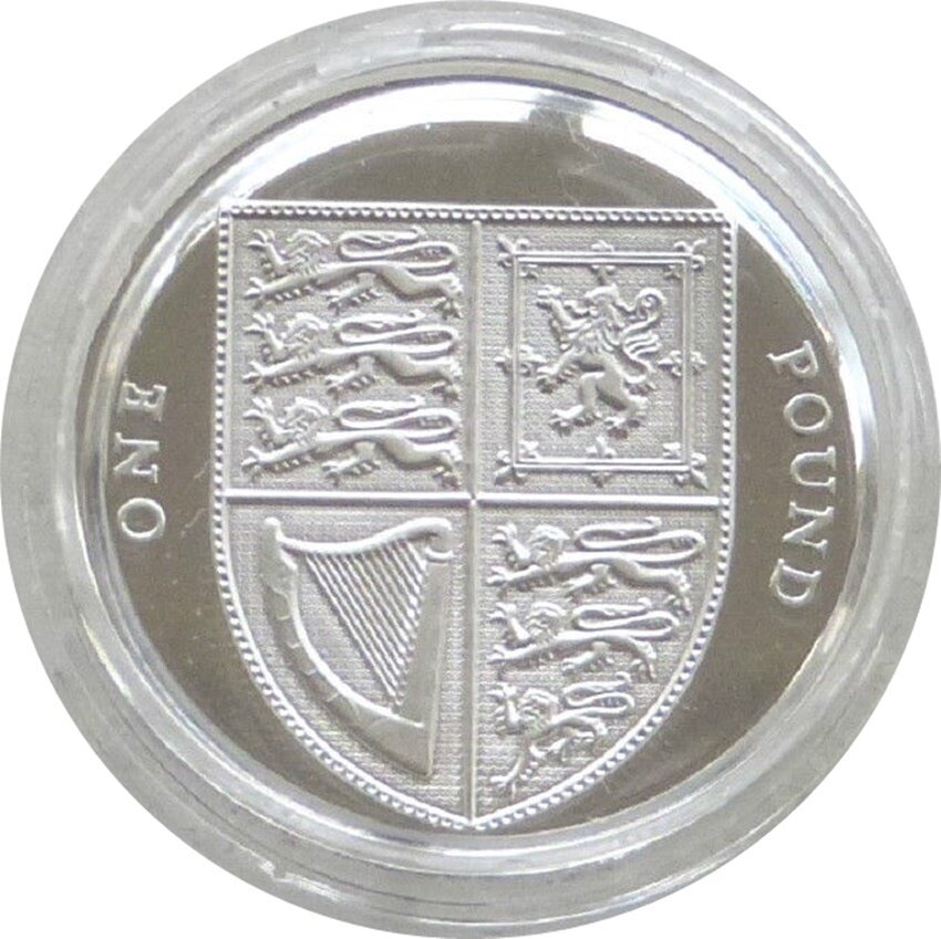 2009 Royal Shield of Arms £1 Silver Proof Coin 2009 Royal Shield of Arms £1 Silver Proof Coin