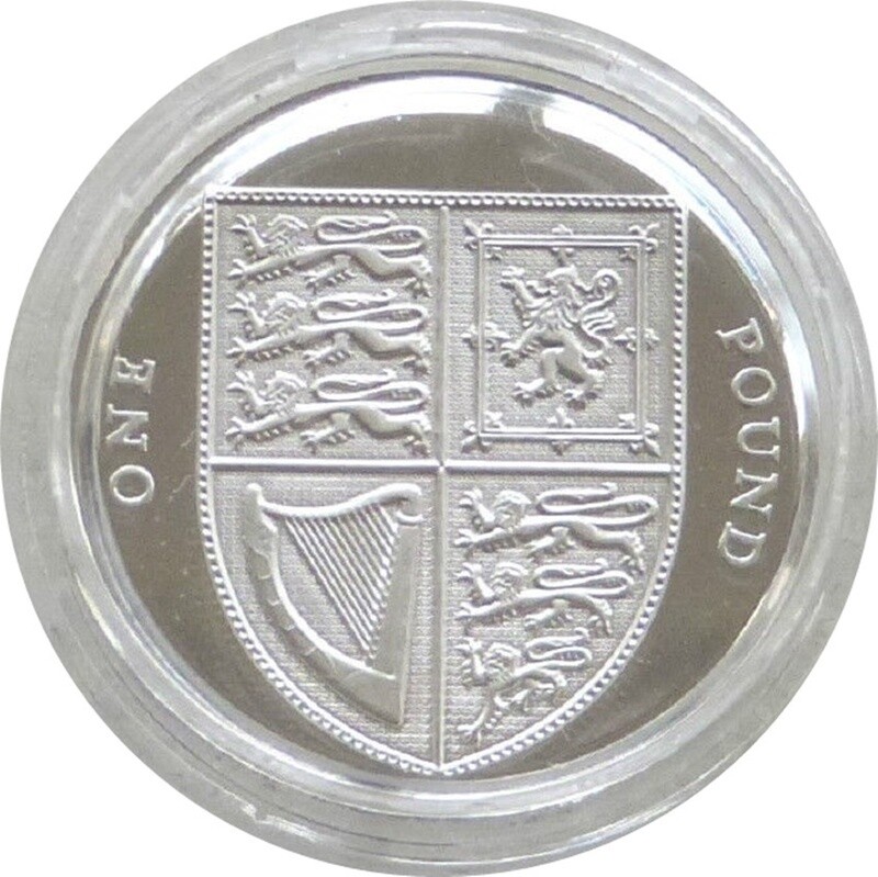 2009 Royal Shield of Arms £1 Silver Proof Coin 2009 Royal Shield of Arms £1 Silver Proof Coin