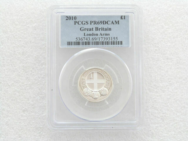 2010 Capital Cities of the UK London £1 Silver Proof Coin PCGS PR69 DCAM
