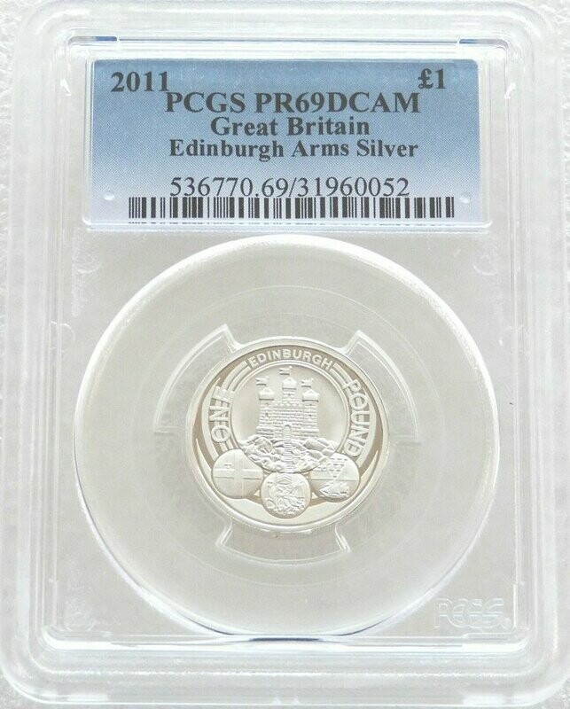 2011 Capital Cities of the UK Edinburgh £1 Silver Proof Coin PCGS PR69 DCAM