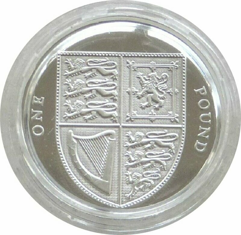 2011 Royal Shield of Arms £1 Silver Proof Coin 2011 Royal Shield of Arms £1 Silver Proof Coin