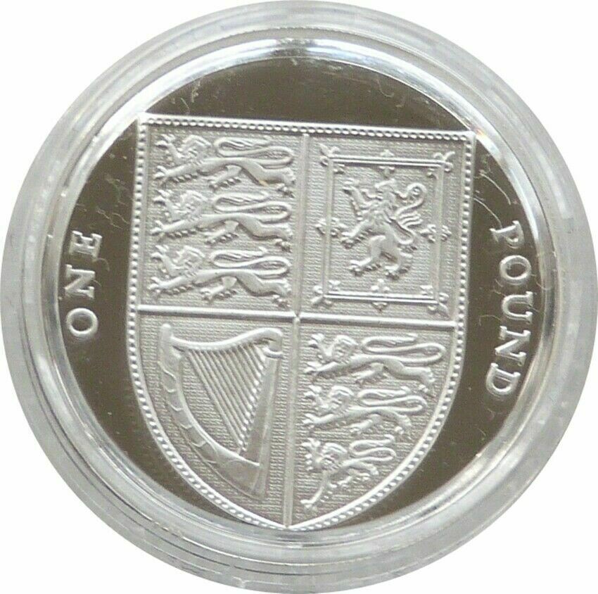 2013 Royal Shield of Arms £1 Silver Proof Coin 2013 Royal Shield of Arms £1 Silver Proof Coin