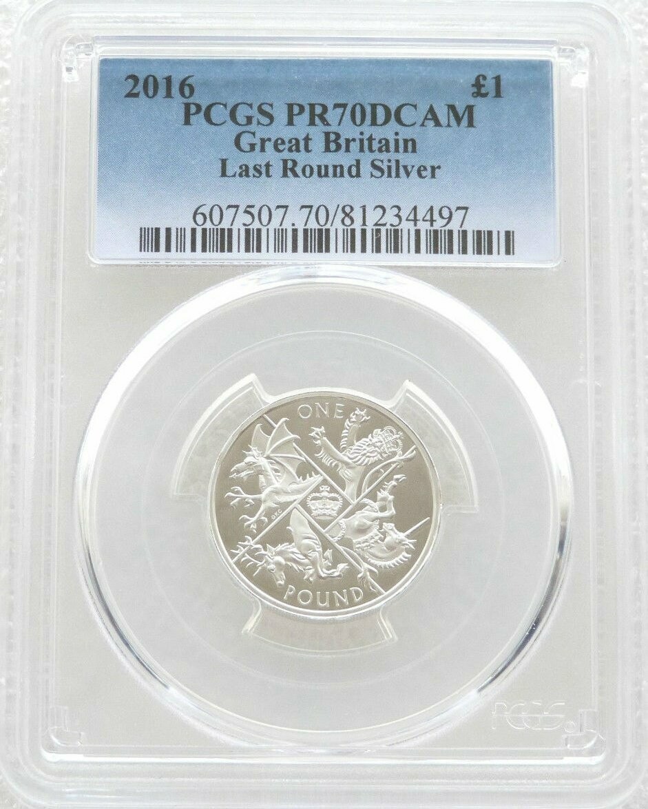 2016 Last Round Pound £1 Silver Proof Coin PCGS PR70 DCAM