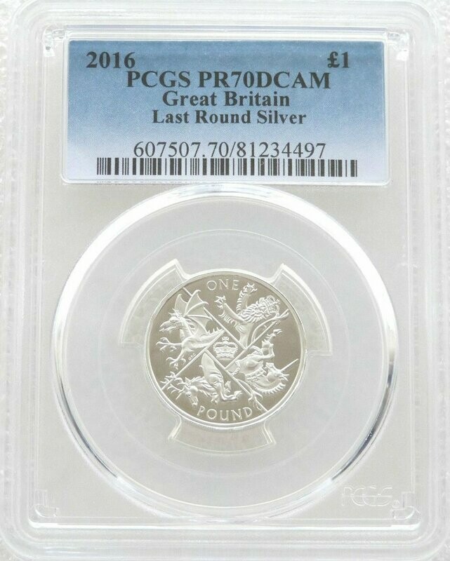 2016 Last Round Pound £1 Silver Proof Coin PCGS PR70 DCAM