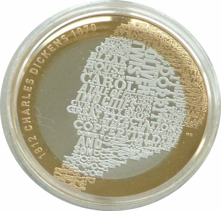 2012 Charles Dickens £2 Silver Proof Coin