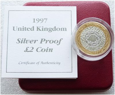 1997 Shoulders of Giants £2 Silver Proof Coin Box Coa