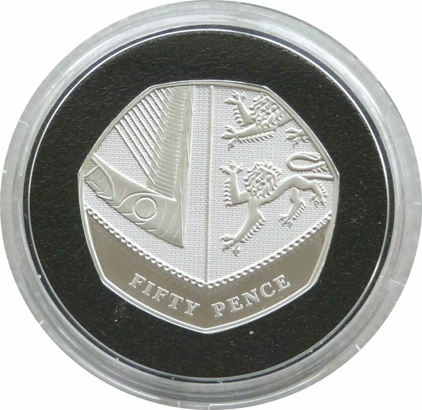 2009 Royal Shield of Arms 50p Silver Proof Coin 2009 Royal Shield of Arms 50p Silver Proof Coin