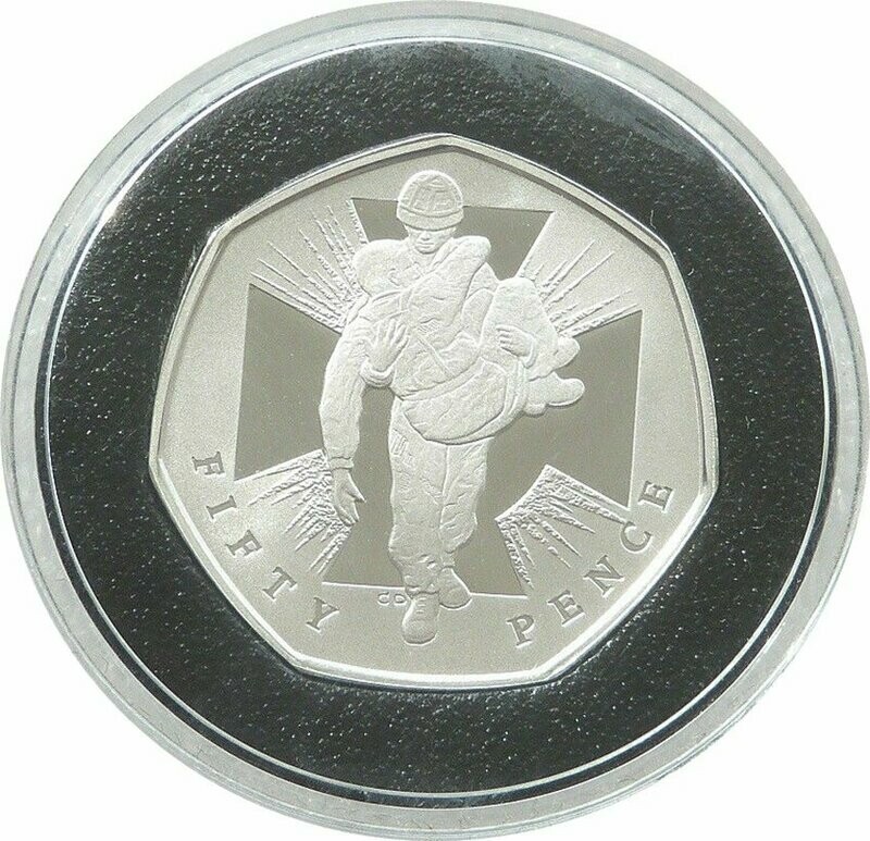 2009 Victoria Cross Heroic Acts 50p Silver Proof Coin - 2006 2009 Victoria Cross Heroic Acts 50p Silver Proof Coin - 2006