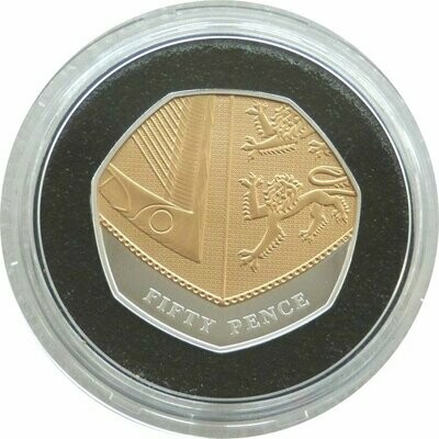 2012 Diamond Jubilee Royal Shield of Arms 50p Silver Gold Proof Coin 2012 Diamond Jubilee Royal Shield of Arms 50p Silver Gold Proof Coin