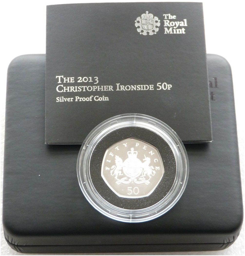 2013 Christopher Ironside 50p Silver Proof Coin Box Coa 2013 Christopher Ironside 50p Silver Proof Coin Box Coa