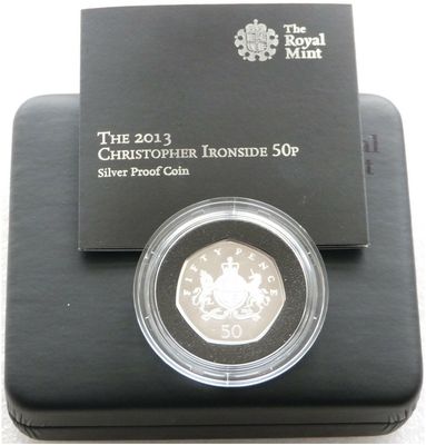2013 Christopher Ironside 50p Silver Proof Coin Box Coa