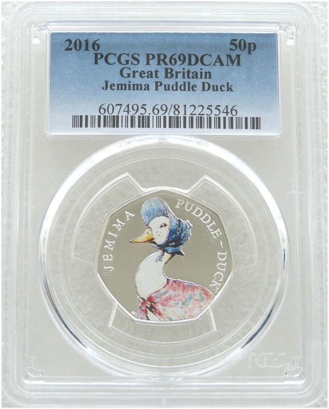2016 Jemima Puddle-Duck 50p Silver Proof Coin PCGS PR69 DCAM