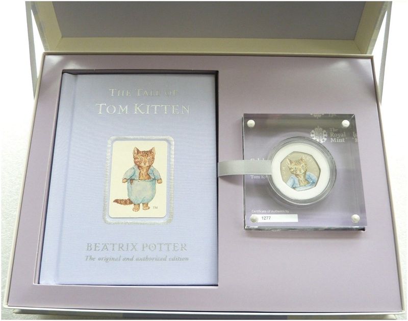 2017 Tom Kitten Deluxe 50p Silver Proof Coin Box Coa