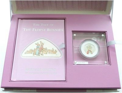 2018 Flopsy Bunny Deluxe 50p Silver Proof Coin Box Coa