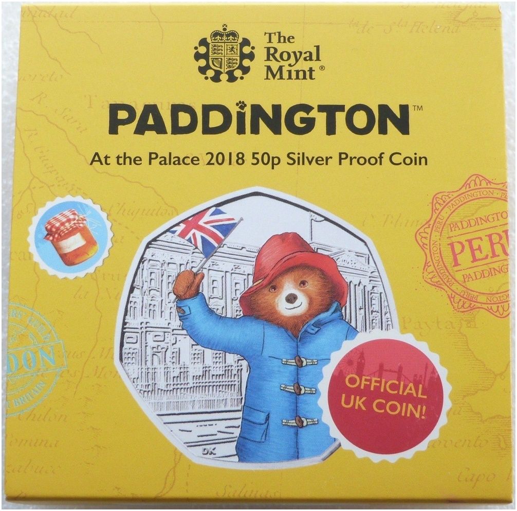 2018 Paddington at Buckingham Palace 50p Silver Proof Coin Box Coa