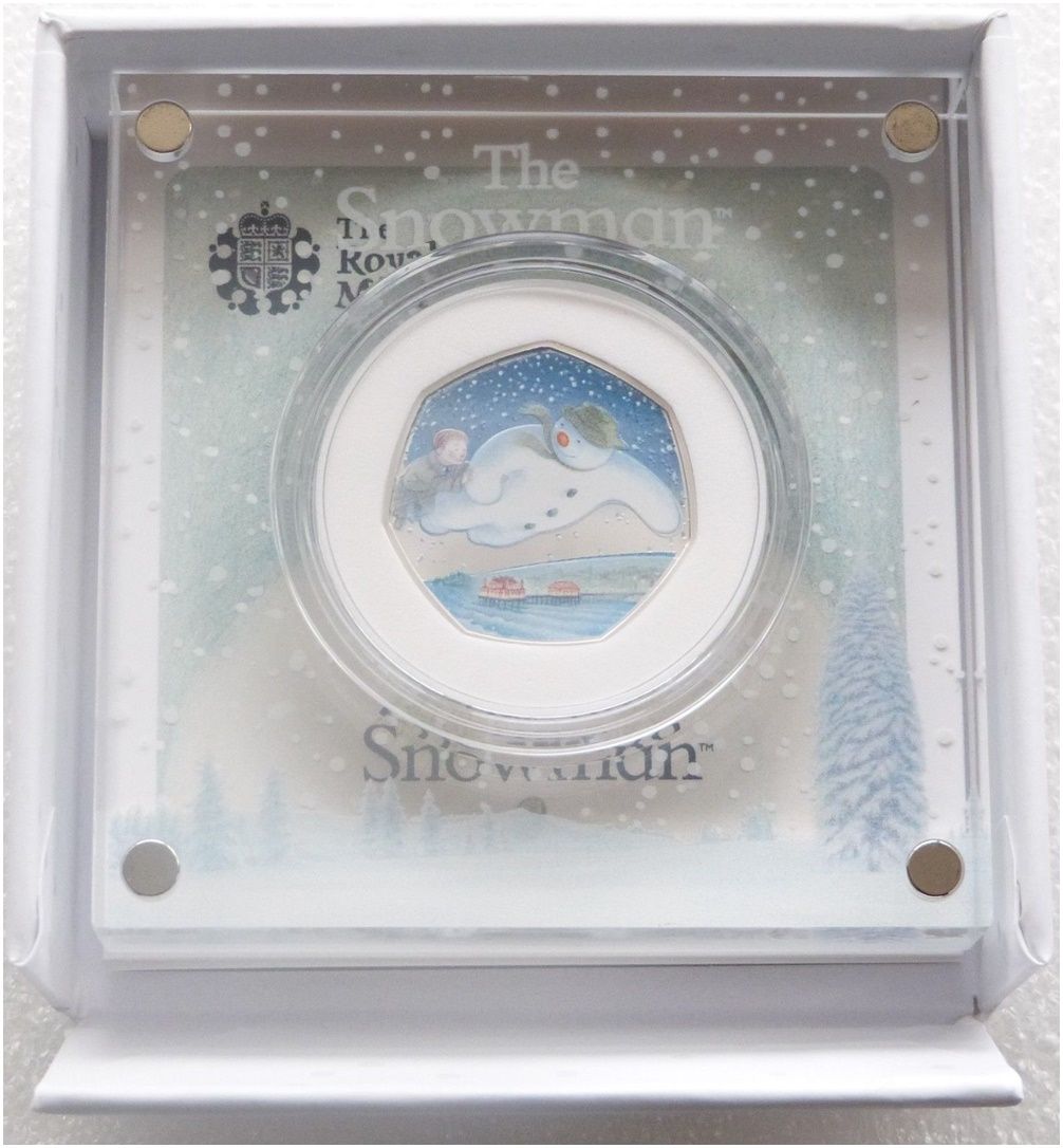 2018 The Snowman 40th Anniversary 50p Silver Proof Coin Box Coa 2018 The Snowman 40th Anniversary 50p Silver Proof Coin Box Coa