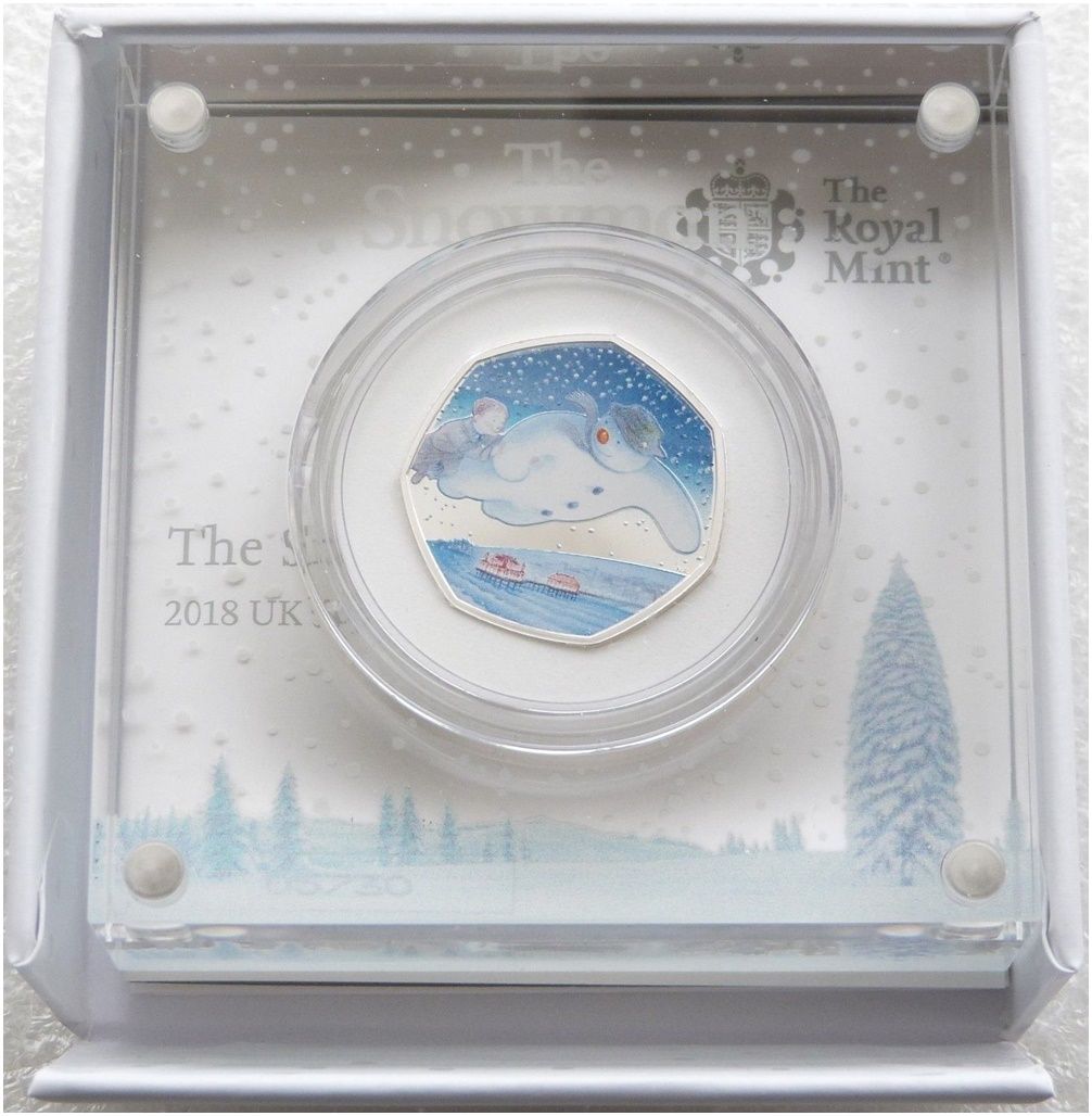 2018 The Snowman 40th Anniversary Mint Error 50p Silver Proof Coin Box Coa 2018 The Snowman 40th Anniversary Mint Error 50p Silver Proof Coin Box Coa