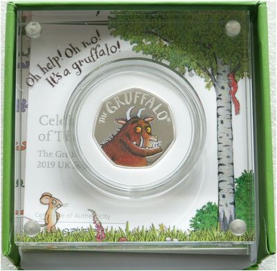 2019 The Gruffalo 20th Anniversary 50p Silver Proof Coin Box Coa 2019 The Gruffalo 20th Anniversary 50p Silver Proof Coin Box Coa