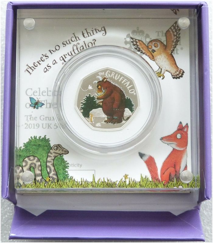 2019 The Gruffalo and Mouse 50p Silver Proof Coin Box Coa