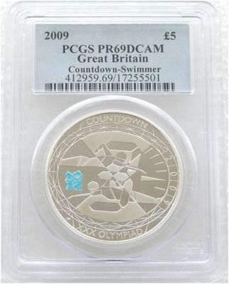 2009 London Olympic Games Countdown £5 Silver Proof Coin PCGS PR69 DCAM 2009 London Olympic Games Countdown £5 Silver Proof Coin PCGS PR69 DCAM