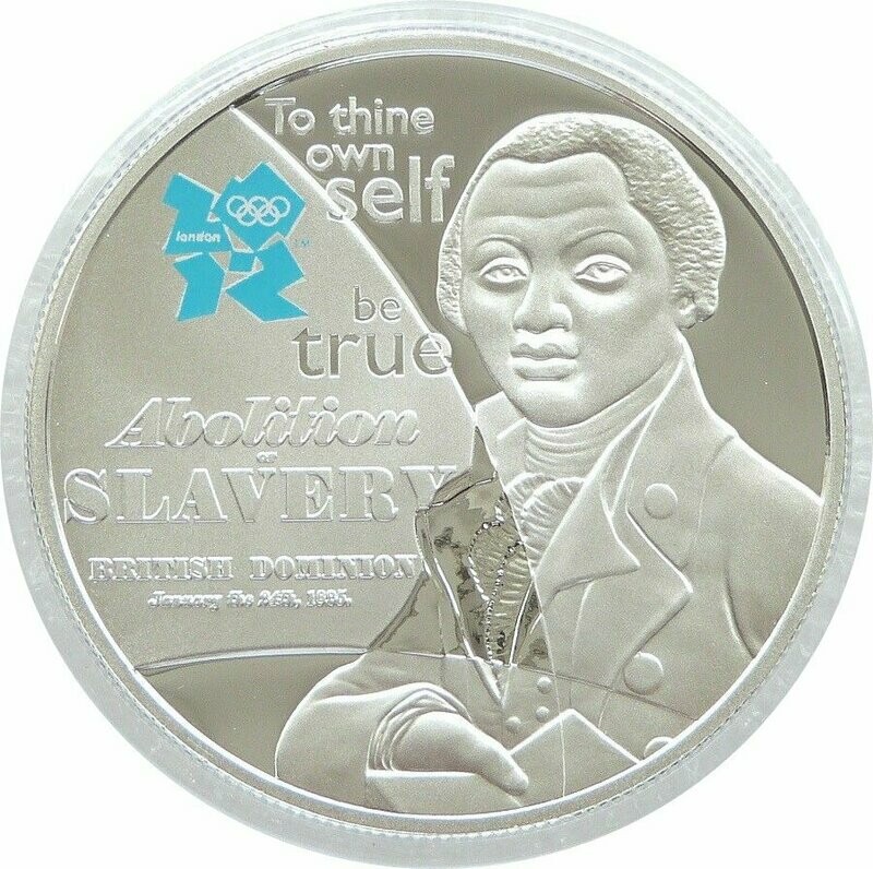 2010 London 2012 Olympic Games Claudah Equiano £5 Silver Proof Coin 2010 London 2012 Olympic Games Claudah Equiano £5 Silver Proof Coin