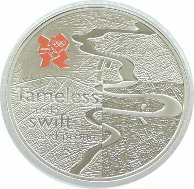 2010 London 2012 Olympic Games River Thames £5 Silver Proof Coin
