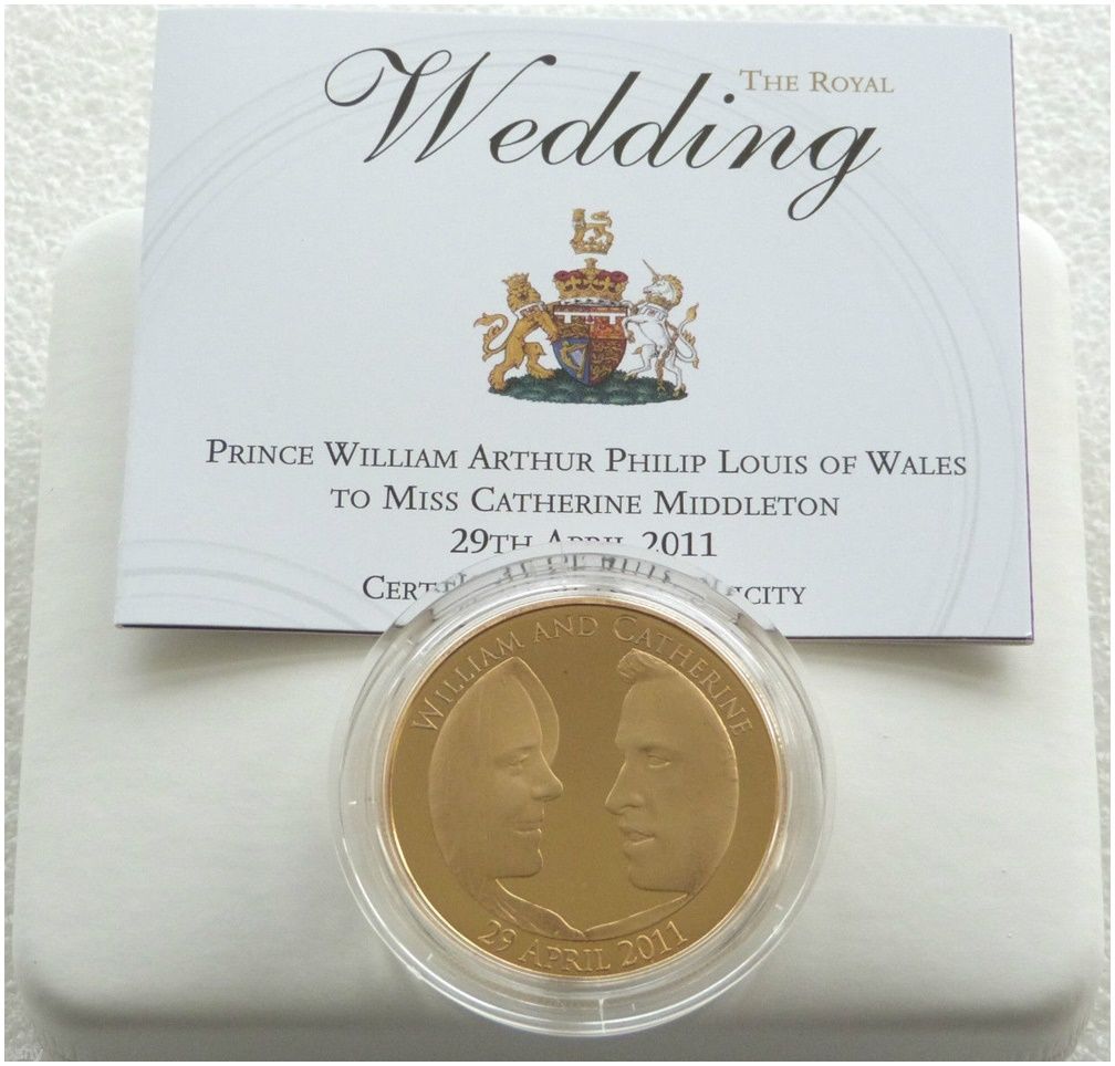 2011 Royal Wedding William and Kate £5 Silver Gold Proof Coin Box Coa 2011 Royal Wedding William and Kate £5 Silver Gold Proof Coin Box Coa