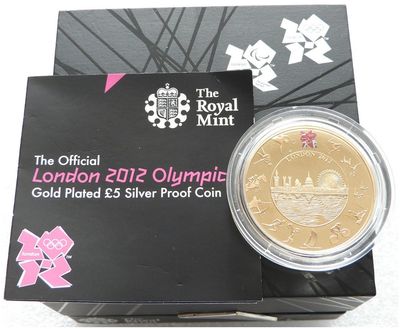 2012 London Olympic Games £5 Silver Gold Proof Coin Box Coa 2012 London Olympic Games £5 Silver Gold Proof Coin Box Coa