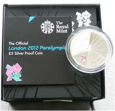 2012 London Paralympic Games £5 Silver Proof Coin Box Coa 2012 London Paralympic Games £5 Silver Proof Coin Box Coa