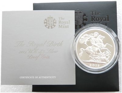 2013 Prince George Royal Birth St George and the Dragon £5 Silver Proof Coin Box Coa 2013 Prince George Royal Birth St George and the Dragon £5 Silver Proof Coin Box Coa