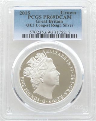 2015 Longest Reigning Monarch £5 Silver Proof Coin PCGS PR69 DCAM 2015 Longest Reigning Monarch £5 Silver Proof Coin PCGS PR69 DCAM