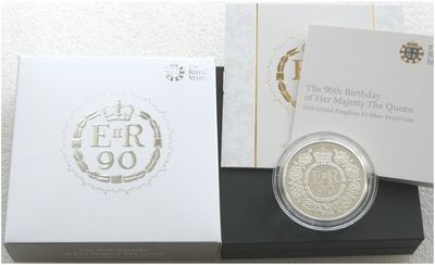 2016 Queen's 90th Birthday £5 Silver Proof Coin Box Coa 2016 Queen's 90th Birthday £5 Silver Proof Coin Box Coa