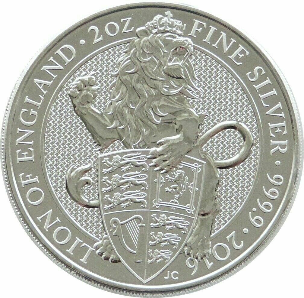 2016 Queen's Beasts Lion of England £5 Silver 2oz Coin 2016 Queen's Beasts Lion of England £5 Silver 2oz Coin