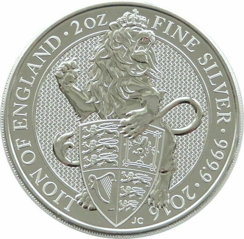 2016 Queen's Beasts Lion of England £5 Silver 2oz Coin 2016 Queen's Beasts Lion of England £5 Silver 2oz Coin