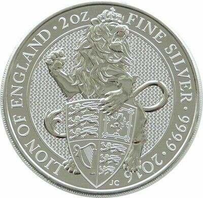 2016 Queen's Beasts Lion of England £5 Silver 2oz Coin 2016 Queen's Beasts Lion of England £5 Silver 2oz Coin